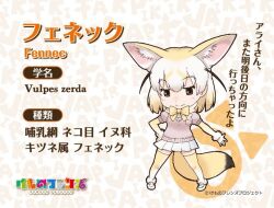 Rule 34 | 1girl, animal ears, extra ears, fennec (kemono friends), kemono friends, looking at viewer, official art, simple background, solo, tail, yoshizaki mine