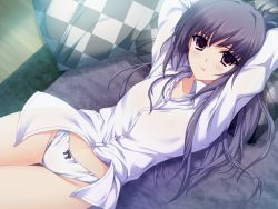 Rule 34 | 1girl, akatsuki works hibiki, game cg, iizuki tasuku, indoors, inubousaki aya, lovely x cation, panties, solo, tagme, underwear