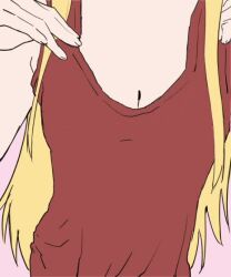 Rule 34 | 1girl, adjusting bra, adjusting clothes, animated, bare arms, black bra, blonde hair, bra, breast hold, breasts, cleavage, commentary request, head out of frame, large breasts, long hair, lowres, rotoscoping, saitou tasuke, sleeveless, solo, tagme, tank top, tsurumaki maki, ugoira, underwear, video, voiceroid