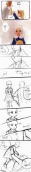 Rule 34 | ..., 1boy, 1girl, absurdres, bapogichi, cape, english text, flower, hat, hat flower, highres, holding, holding clothes, holding hat, lifting person, long image, long sleeves, missing tooth, one-punch man, pointing, pointing at another, saitama (one-punch man), smile, socks, tall image, white cape, yellow headwear