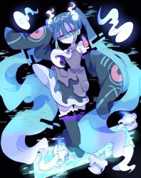 Rule 34 | 1girl, absurdly long hair, creatures (company), futaba969649, game freak, ghost miku (project voltage), hatsune miku, long hair, nintendo, pokemon, project voltage, solo, twintails, very long hair, vocaloid, yellow eyes