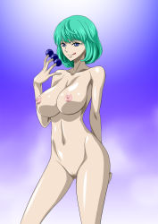 Rule 34 | 1girl, breasts, censored, green hair, highres, large breasts, nel-zel formula, nipples, nude, aged up, one piece, pussy, standing, sugar (one piece)