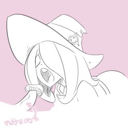 Rule 34 | 10s, 1girl, closed eyes, little witch academia, lowres, mushroom, sexually suggestive, solo, sucy manbavaran, tagme