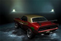 Rule 34 | back, car, car show, customized, dodge (company), dodge challenger, eagle triforce, game, motor vehicle, need for speed: undercover, nintendo, no humans, the legend of zelda, triforce, vehicle