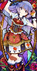 Rule 34 | 10s, aikatsu!, aikatsu! (series), apple, crown, dress, earrings, food, fruit, hikami sumire, jewelry, solo, sunameri oishii