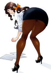 Rule 34 | 1girl, ass, high heels, office lady, pantyhose, solo, tagme, yukiyanagi