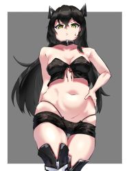 Rule 34 | 1girl, black hair, closed mouth, girls&#039; frontline, highres, judge (girls&#039; frontline), short shorts, shorts, solo
