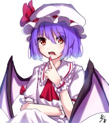 Rule 34 | 1girl, :d, ascot, bad id, bad pixiv id, bat (animal), bat wings, blood, blood from mouth, blood on face, bracelet, child, collared shirt, dated, dress, eyebrows, fingernails, frilled bracelet, frilled shirt collar, frilled sleeves, frills, hat, hat ribbon, headwear request, highres, jewelry, looking at viewer, mob cap, mozuno (mozya 7), nail, nail polish, open mouth, pink nails, purple hair, red eyes, red ribbon, remilia scarlet, ribbon, sharp fingernails, shirt, short hair, simple background, smile, solo, teeth, touhou, white background, white dress, white shirt, wings