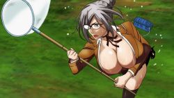 Rule 34 | 10s, 1girl, animated, animated gif, anime screenshot, ass, blouse, boots, bouncing breasts, breasts, brown thighhighs, cleavage, female focus, glasses, hair bun, huge breasts, jacket, lipstick, makeup, miniskirt, neck ribbon, net, no bra, open clothes, open jacket, open shirt, outdoors, panties, pantyshot, plaid, plaid skirt, pleated skirt, prison school, ribbon, running, school uniform, screencap, shiraki meiko, shirt, short hair, silver hair, single hair bun, skirt, solo, sweat, thighhighs, uncensored, underwear