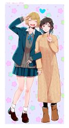 Rule 34 | 2girls, highres, multiple girls, original, school uniform, smile, wa--ka, yuri