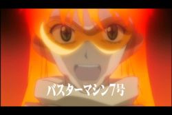 Rule 34 | 1girl, angry, animated, anime screenshot, battle, beam, bodysuit, destruction, epic, explosion, gainax, goggles, gunbuster pose, long hair, lowres, monster, nono (top wo nerae 2!), orange hair, planet, screaming, sound, space, spoilers, tagme, talking, top wo nerae 2!, video