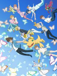 3girls 5boys agumon bird bug cat digimon digimon_(creature) digimon_adventure digimon_adventure:_last_evolution_kizuna gabumon glasses gomamon ishida_yamato izumi_koshiro kido_jo multiple_boys multiple_girls palmon patamon piyomon reptile tachikawa_mimi tailmon takaishi_takeru takenouchi_sora tentomon wings yagami_hikari yagami_taichi