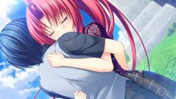 Rule 34 | 1girl, asami asami, closed eyes, game cg, long hair, ponytail, re:birth colony, red hair, rindou ruri (re:birth colony), tears