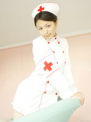 Rule 34 | 1girl, asian, cosplay, hat, indoors, kawamura yuki, looking at viewer, nurse, nurse cap, photo (medium), short hair, solo, tagme
