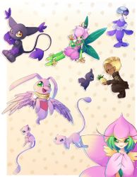 Rule 34 | blacktailmon, cat, creatures (company), digimon, fairy, food, fruit, game freak, gen 1 pokemon, gen 3 pokemon, gen 7 pokemon, gloves, highres, leaf, legendary pokemon, lilamon, lilimon, marinangemon, mew (pokemon), monster girl, mythical pokemon, nintendo, pineapple, plant girl, pokemon, popplio, sea angel, shuppet, tail, wings