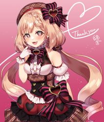 Rule 34 | 1girl, aise yuria, blonde hair, blush, bow, breasts, commission, detached sleeves, dress, earrings, fangs, hair tie, hat, hat bow, highres, iriam, jewelry, long hair, looking at viewer, md5 mismatch, pale skin, pink eyes, resolution mismatch, shimatamago, skeb commission, solo, source smaller, twintails, vampire, virtual youtuber