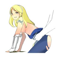 Rule 34 | 1girl, blonde hair, clothed sex, doggystyle, from behind, league of legends, long hair, lux (league of legends), minma, sex, sex from behind, simple background, sketch, tears