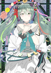 Rule 34 | 1girl, absurdly long hair, anniversary, apple, aqua eyes, aqua hair, artist name, artist request, bare shoulders, blue eyes, blue hair, blue nails, blush, bow, collarbone, dreaming aria, dress, female focus, flower, food, fruit, hat, hatsune miku, headphones, headset, highres, long hair, looking at viewer, mini hat, nail, nail polish, own hands together, sign, skirt, smile, solo, twintails, very long hair, vocaloid, white bow, white dress, white skirt