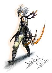 Rule 34 | .hack//, .hack//g.u., 00s, bandai, cyber connect 2, gun, hack, haseo, lowres, weapon, white hair