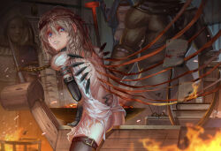 Rule 34 | bdsm, black thighhighs, highres, saber 01, tagme, thighhighs, torture, wooden horse