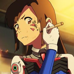 Rule 34 | 10s, 1girl, bad id, bad twitter id, d.va (overwatch), facepaint, kimi no na wa., korean text, long hair, overwatch, overwatch 1, p sang, pen, pilot suit, scene reference, solo