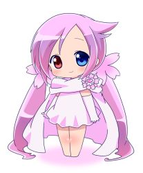 Rule 34 | 10s, 1girl, bad id, bad pixiv id, blue eyes, cape, chibi, dress, elbow gloves, gloves, heart, heartcatch precure!, heterochromia, long hair, meiro (yuu), mugen silhouette, pink hair, precure, red eyes, solo, twintails, very long hair