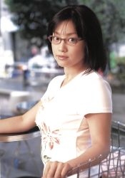 Rule 34 | glasses, highres, komukai minako, photo (medium), shirt, t-shirt, tagme
