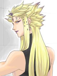 Rule 34 | 1980s (style), androgynous, blonde hair, dissidia final fantasy, emperor (ff2), final fantasy, final fantasy ii, gender request, lipstick, makeup, retro artstyle, retro artstyle