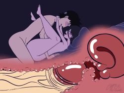 Rule 34 | 1boy, 1girl, animated, bed, black hair, bleach, blush, bouncing ass, cervix, coffeetheseeker, cross-section, deep penetration, eye contact, from side, hetero, hug, jiggle, knees to chest, kuchiki rukia, legs up, looking at another, mating press, missionary, video, nude, on bed, open mouth, penis, pillow, pussy, sex, short hair, ugoira, uncensored, uterus, vaginal, video, video