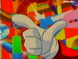 Rule 34 | blurry, blurry background, caine (the amazing digital circus), fake screenshot, gloves, hand focus, indoors, lueduar, snapping fingers, solo, the amazing digital circus, white gloves