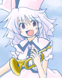 Rule 34 | 1girl, female focus, hat, instrument, lowres, merlin prismriver, solo, touhou, trumpet