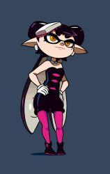 Rule 34 | + +, 1girl, animated, animated gif, black hair, callie (splatoon), dancing, detached collar, dress, earrings, food, food on head, gloves, hands on own hips, inkling, jewelry, long hair, mole, mole under eye, nintendo, object on head, orange eyes, pantyhose, pink pantyhose, pointy ears, short jumpsuit, solo, splatoon (series), splatoon 1, strapless, strapless dress, tentacle hair, white gloves, zone (artist)