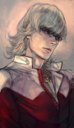 Rule 34 | 10s, 1boy, barnaby brooks jr., blonde hair, close-up, frown, glasses, jacket, male focus, manly, rae, realistic, red jacket, solo, tiger &amp; bunny