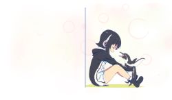 Rule 34 | 10s, 1girl, :d, animal, anime coloring, bird, black footwear, black gloves, breasts, closed eyes, commentary request, from side, gloves, grape-kun, happy, headphones, holding, holding animal, hood, hood down, hoodie, humboldt penguin, humboldt penguin (kemono friends), kemono friends, looking at viewer, multicolored hair, open mouth, penguin, penguin tail, shoes, short hair, sitting, smile, streaked hair, tail, tomato (lsj44867), white background