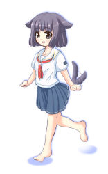 Rule 34 | 1girl, animal ears, dog ears, dog tail, kimi kiss, kozimaki, school uniform, serafuku, shijou mitsuki, solo, tail, tail wagging