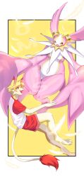 Rule 34 | absurdres, cherubimon, cherubimon (virtue), digimon, digimon (creature), furry, highres, holy ring, looking at another, original, tail, thick thighs, thighs