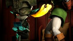 Rule 34 | 3d, animated, colored sclera, colored skin, elf, hetero, link, midna, multicolored skin, nintendo, orange eyes, penis, pointy ears, redmoa, the legend of zelda, the legend of zelda: twilight princess, two-tone skin, uncensored, video, video, yellow sclera