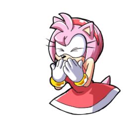 Rule 34 | 1girl, amy rose, animated, animated gif, coolblue, dress, closed eyes, furry, furry female, gloves, happy, headband, lowres, pink theme, sega, short hair, simple background, solo, sonic (series)