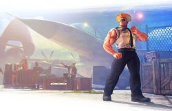 Rule 34 | 1girl, 4boys, absurdres, biceps, blonde hair, box, capcom, fighting stance, glasses, guile, highres, manly, multiple boys, necktie, official art, outdoors, radio, sleeves rolled up, solo focus, street fighter, street fighter v, sunglasses, tattoo