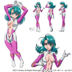 Rule 34 | 1girl, ass, breasts, butt crack, character sheet, green hair, kamisaka mei, large breasts, lowres, star jewel