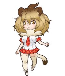 Rule 34 | 1girl, animal costume, animal ear fluff, animal ears, highres, kemono friends, lion (kemono friends), looking at viewer, official art, solo, standing, tachi-e, tail, transparent background, yoshizaki mine
