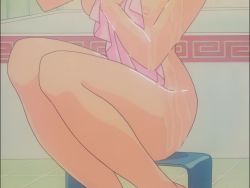 Rule 34 | 1990s (style), 1boy, 1girl, animated, anime screenshot, ass, black hair, breasts, long hair, nakajima atsuko, navel, nipples, nude, purple hair, ranma 1/2, retro artstyle, saotome ranma, shampoo (ranma 1/2), shower, sound, tagme, towel, video, wet