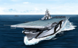 Rule 34 | aircraft, aircraft carrier, airplane, dazzle paint, highres, military, military vehicle, mo yu de jiaozi, ocean, original, ship, sky, turret, united states navy, uss intrepid (cv-11), vehicle focus, warship, watercraft, waves, world war ii