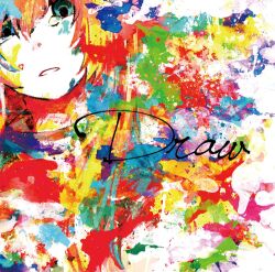 Rule 34 | 1girl, abstract background, album cover, blue eyes, cover, frown, hair between eyes, highres, long hair, megurine luka, meola, paint splatter, solo, tearing up, vocaloid