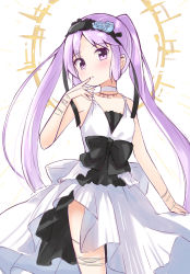 Rule 34 | 1girl, euryale (fate), euryale (third ascension) (fate), fate/hollow ataraxia, fate (series), long hair, ominaeshi (takenoko), purple eyes, purple hair, simple background, solo, twintails, very long hair, white background