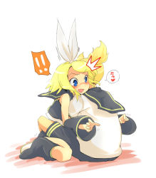 Rule 34 | !, !!, 1boy, 1girl, bad id, bad pixiv id, blonde hair, blue eyes, blush, brother and sister, hair ribbon, heart, hetero, hug, incest, kagamine len, kagamine rin, kiss, ma (2ql), open mouth, ponytail, ribbon, short hair, shorts, siblings, sitting, ^^^, surprised, twincest, twins, vocaloid