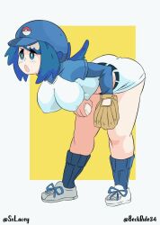 Rule 34 | 1girl, animated, ass shake, baseball glove, baseball uniform, beckrule34, bouncing breasts, breasts, creatures (company), game freak, hanging breasts, hat, impossible clothes, laceysx, lana&#039;s mother (pokemon), large breasts, nintendo, pokemon, pokemon (anime), pokemon sm (anime), shirt, shoes, shorts, socks, sportswear, tagme, video