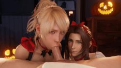 Rule 34 | 1boy, 2girls, 3d, aerith gainsborough, animated, blonde hair, blue eyes, braid, breasts, brown hair, cleavage, clothed female nude male, crown braid, cum, cum in mouth, cum on tongue, ejaculation, facial, fellatio, final fantasy, final fantasy vii, final fantasy vii remake, final fantasy xv, green eyes, hetero, highres, lazyprocrastinator, licking, licking penis, lips, long hair, looking at viewer, lunafreya nox fleuret, multiple girls, nude, open mouth, oral, penis, pov, pov crotch, pov hands, short hair, smile, teeth, testicles, tongue, tongue out, video