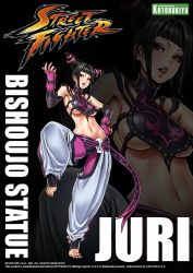 Rule 34 | 1girl, breasts, capcom, character name, han juri, large breasts, naughty face, smile, solo, street fighter, street fighter iv (series), underboob