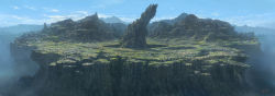 Rule 34 | cliff, cloud, day, fantasy, highres, k-takano, long image, mountain, no humans, original, scenery, sky, wide image